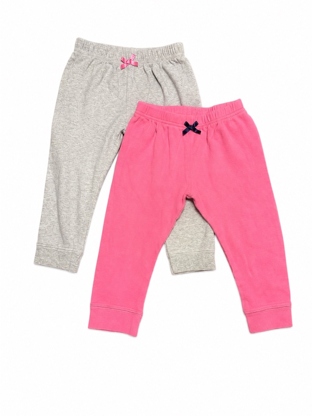 Lovable Friends 2T Girls Leggings Bundle Pink & Heather Gray Toddler Pants